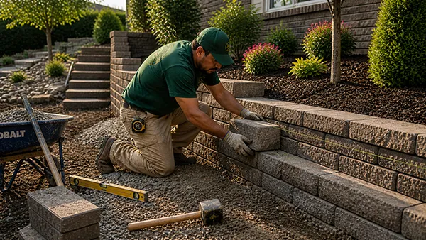 Retaining Wall Installation